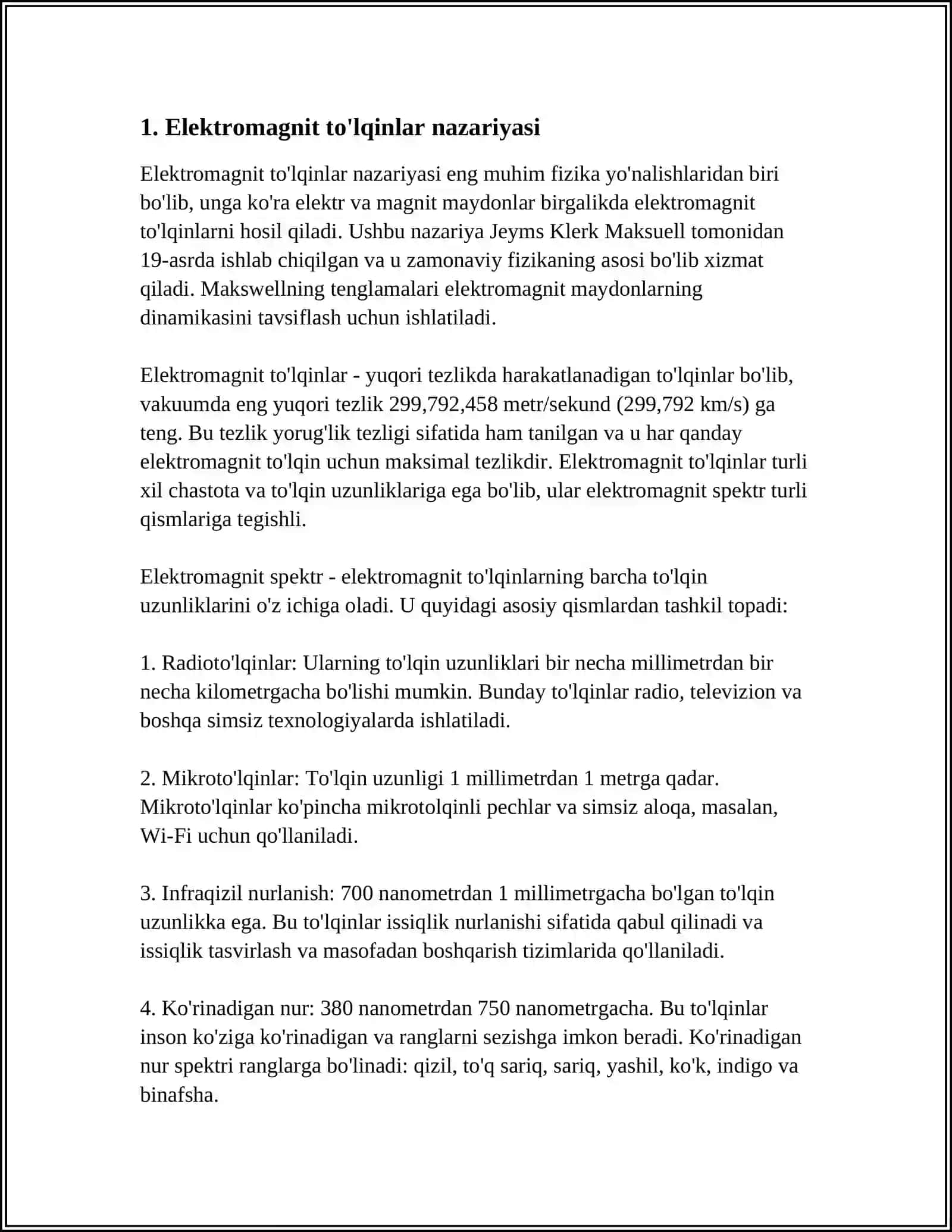 ELEKTROMAGNIT TO'LQINLAR. ELEKTROMAGNIT TO'LQINLAR 3