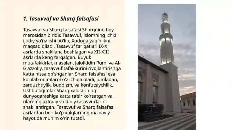 Tasavvuf taʼlimotining Sharq madaniyatiga taʼsiri 3