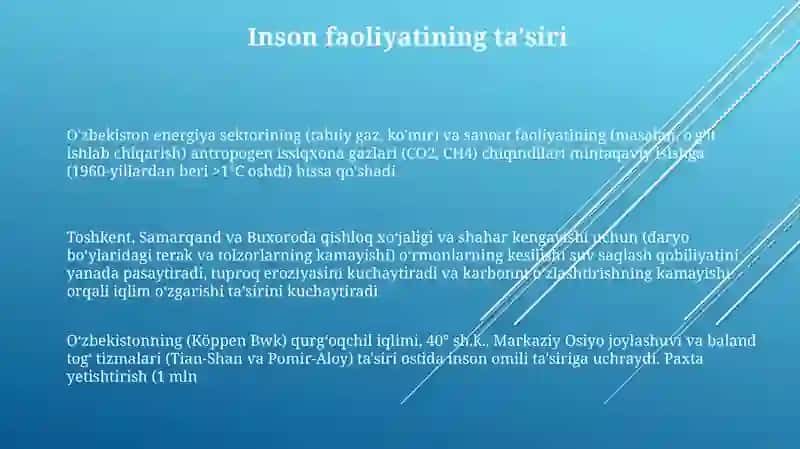 Oʻzbekiston iqlimi va uni shakllantiruvchi omillar 3