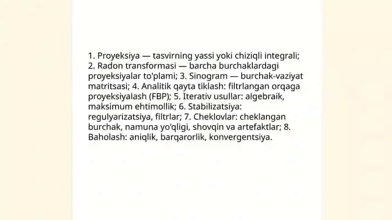 Proyeksiyalarni qayta tuzish usuli 3