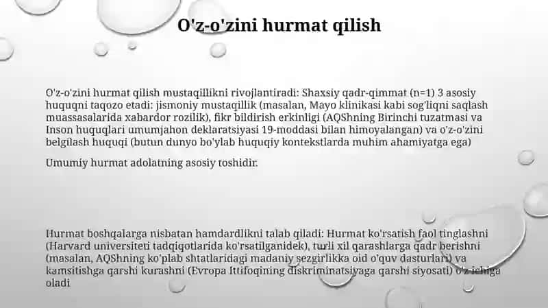 O'z-o'zini hurmat qilish mustaqillikni rivojlantiradi: Shaxsiy qadr-qimmat 3
