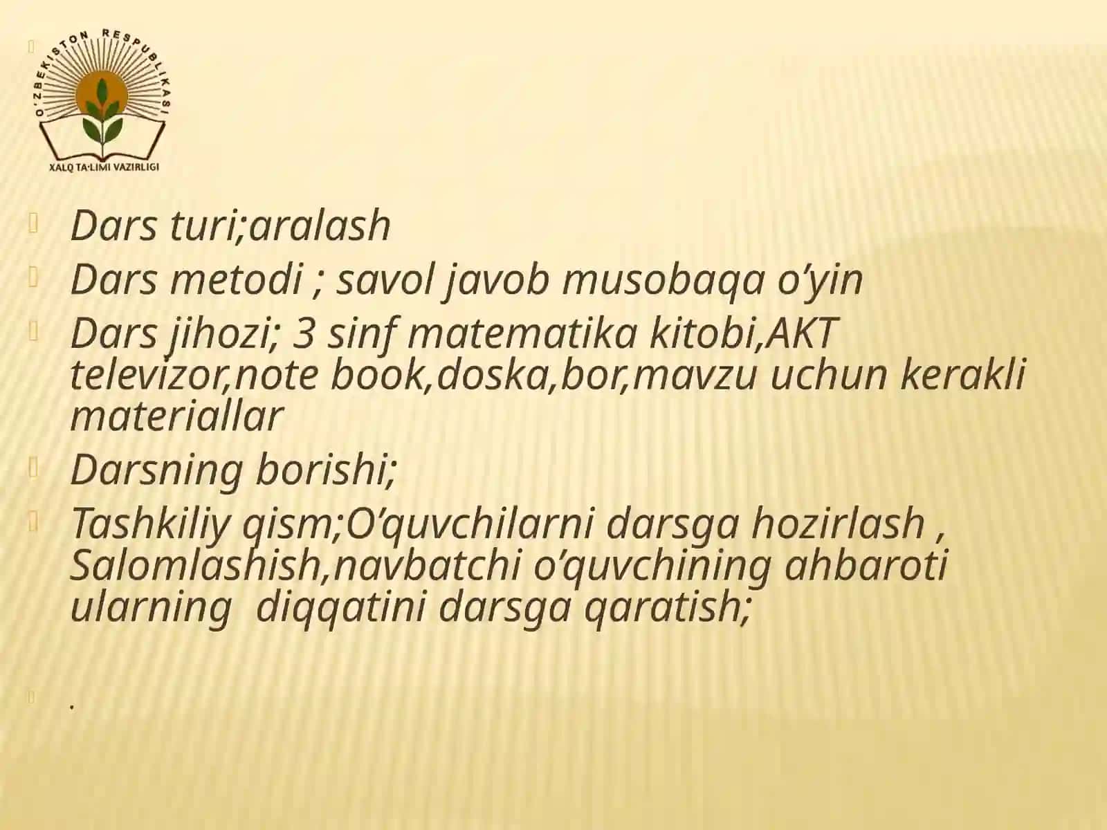 Mavzu; BIR XIL MAXRAJLI KASRLARNI QO’SHISH 3