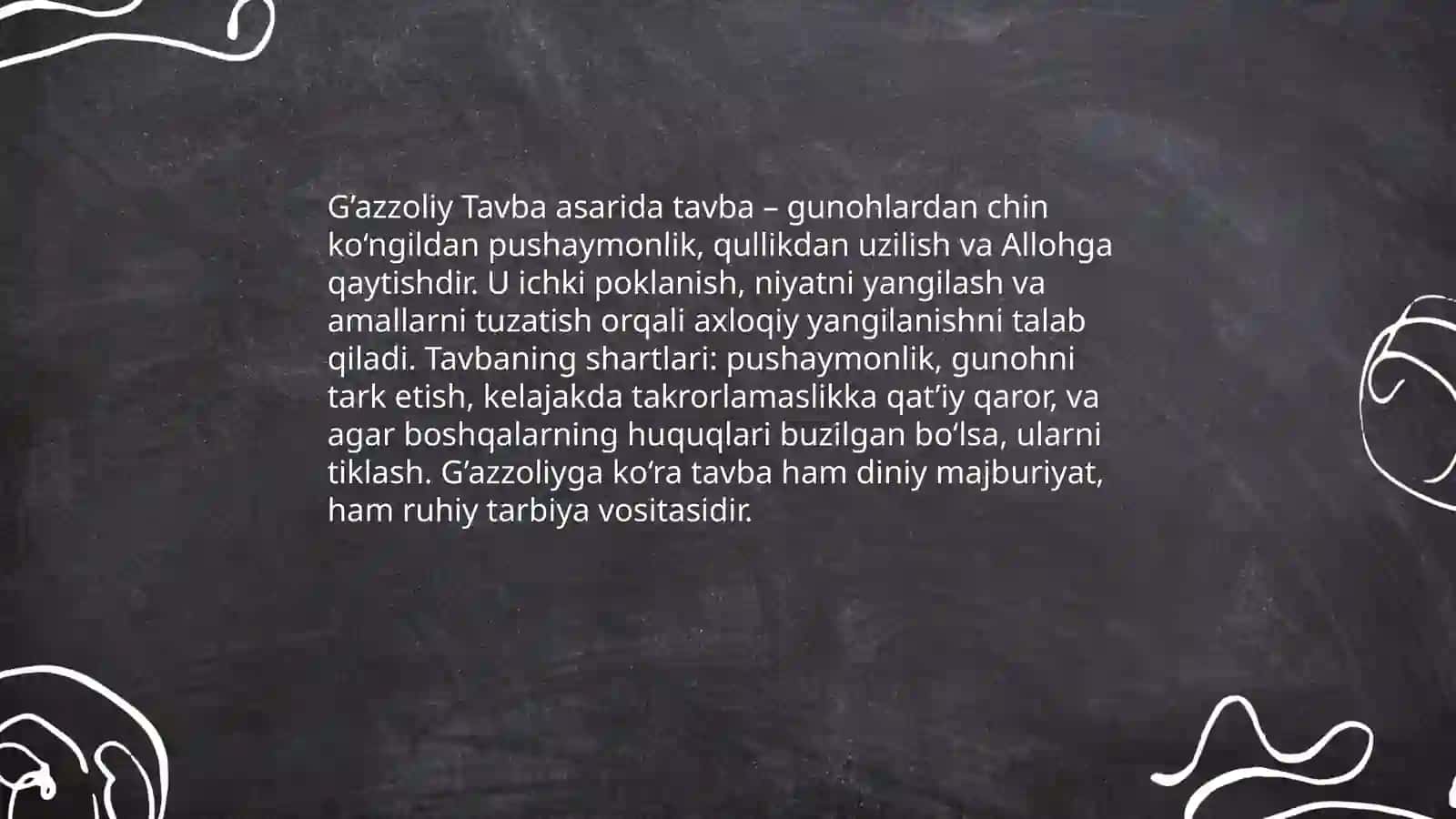 G’azzoliyning Tavba asari asosida din va axloq 3