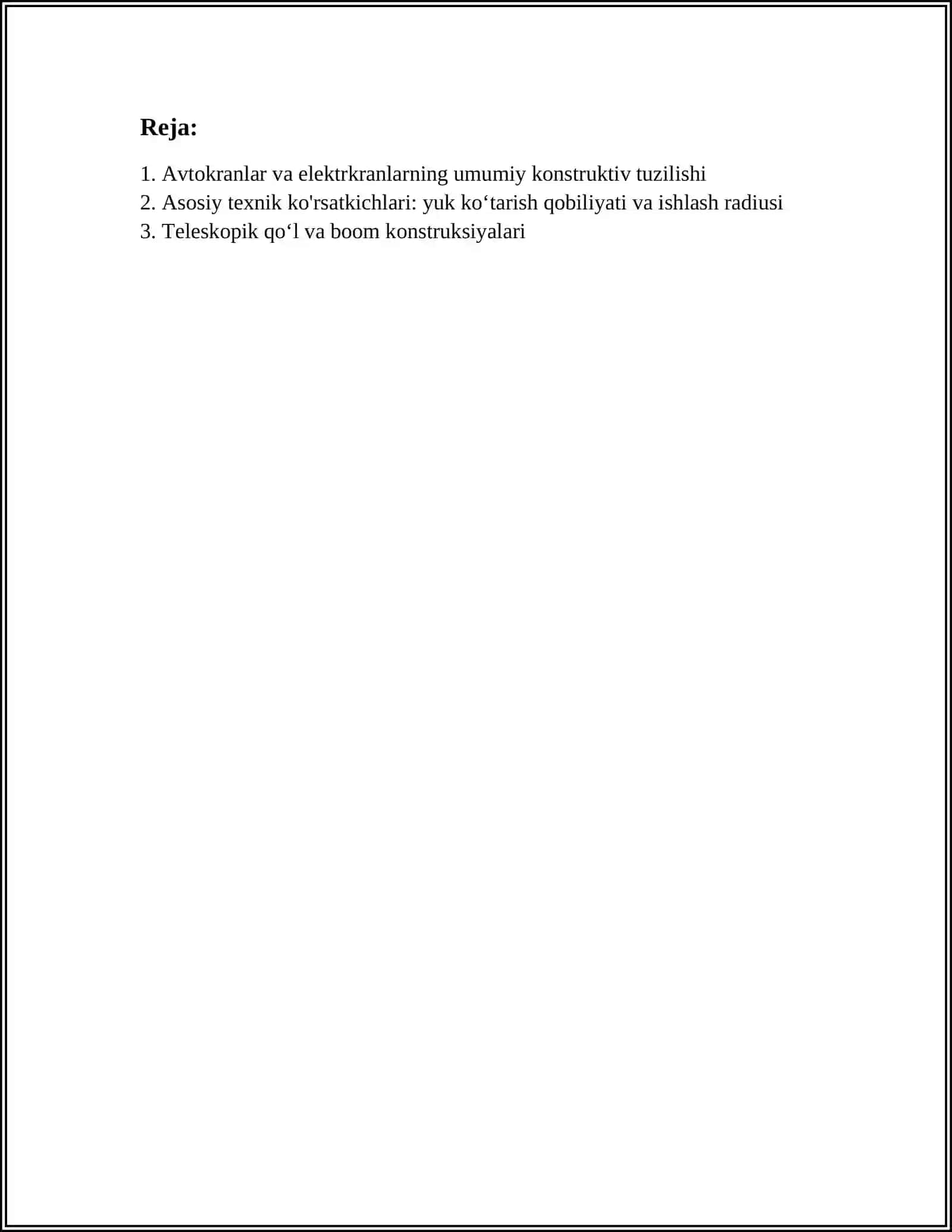 AVTOKRANLAR VA ELEKTRKRANLARNING TEXNIK TAVSIFI 3
