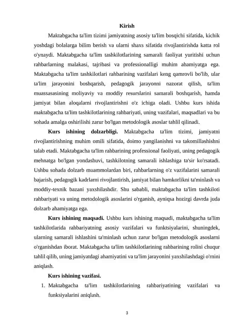 MAKTABGACHA TA’LIM MENEJMENTI 3