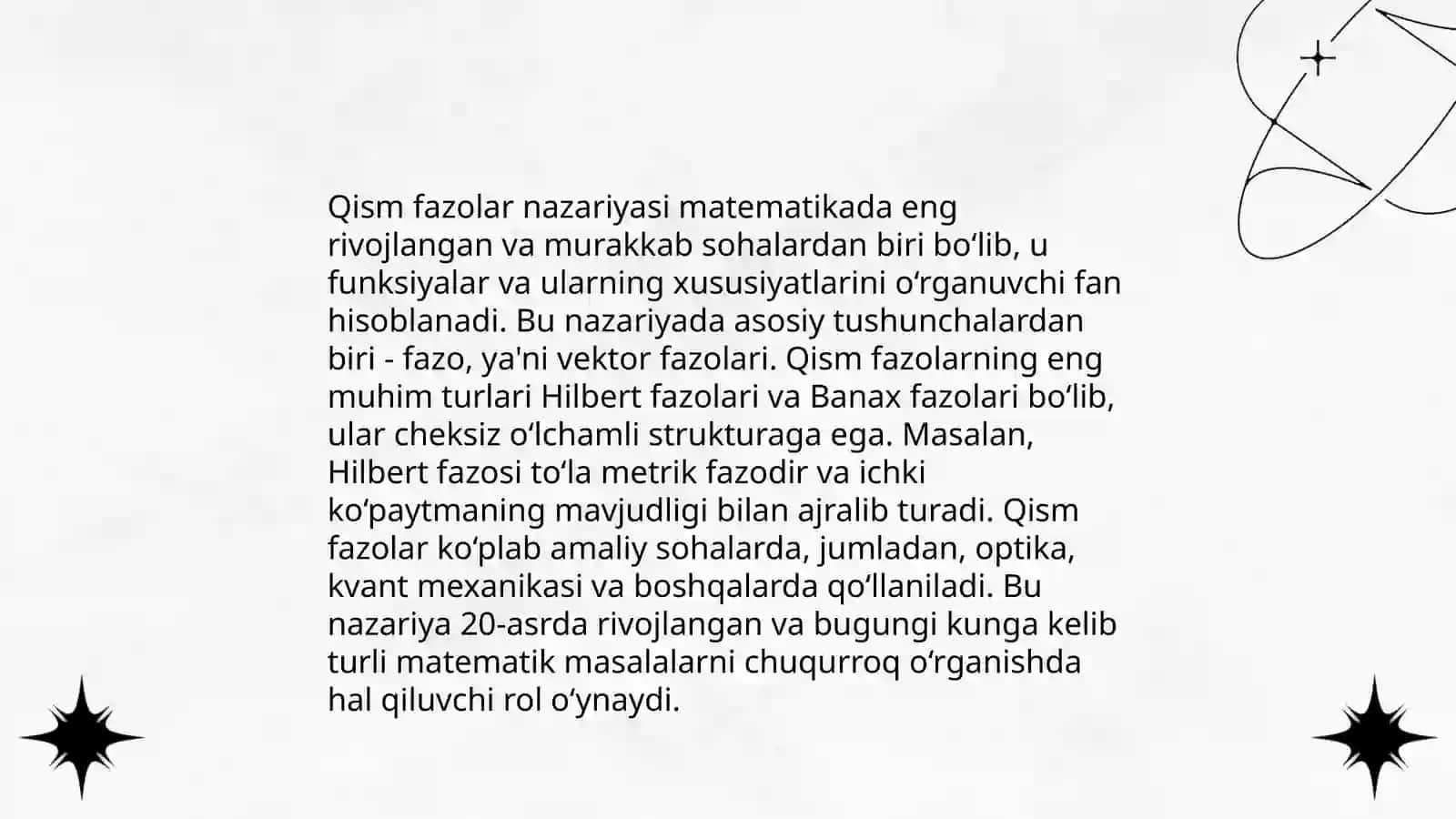 Qism fazolar. Ortogonal toʻldiruvchilar 3