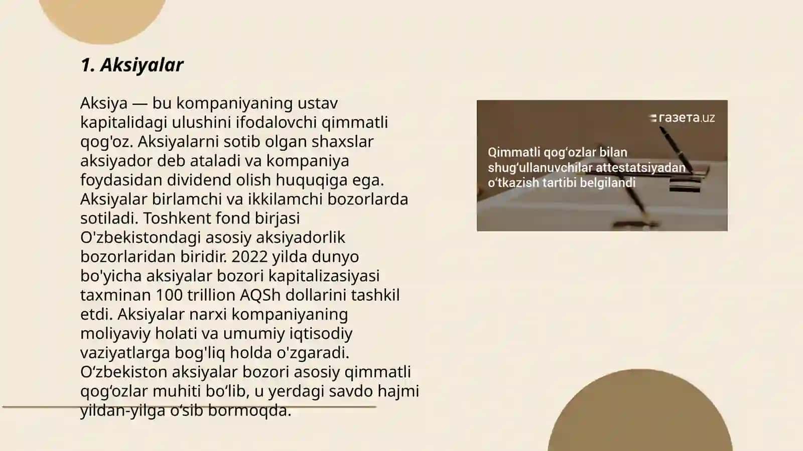 Qimmatli qog'ozlar turlari 3