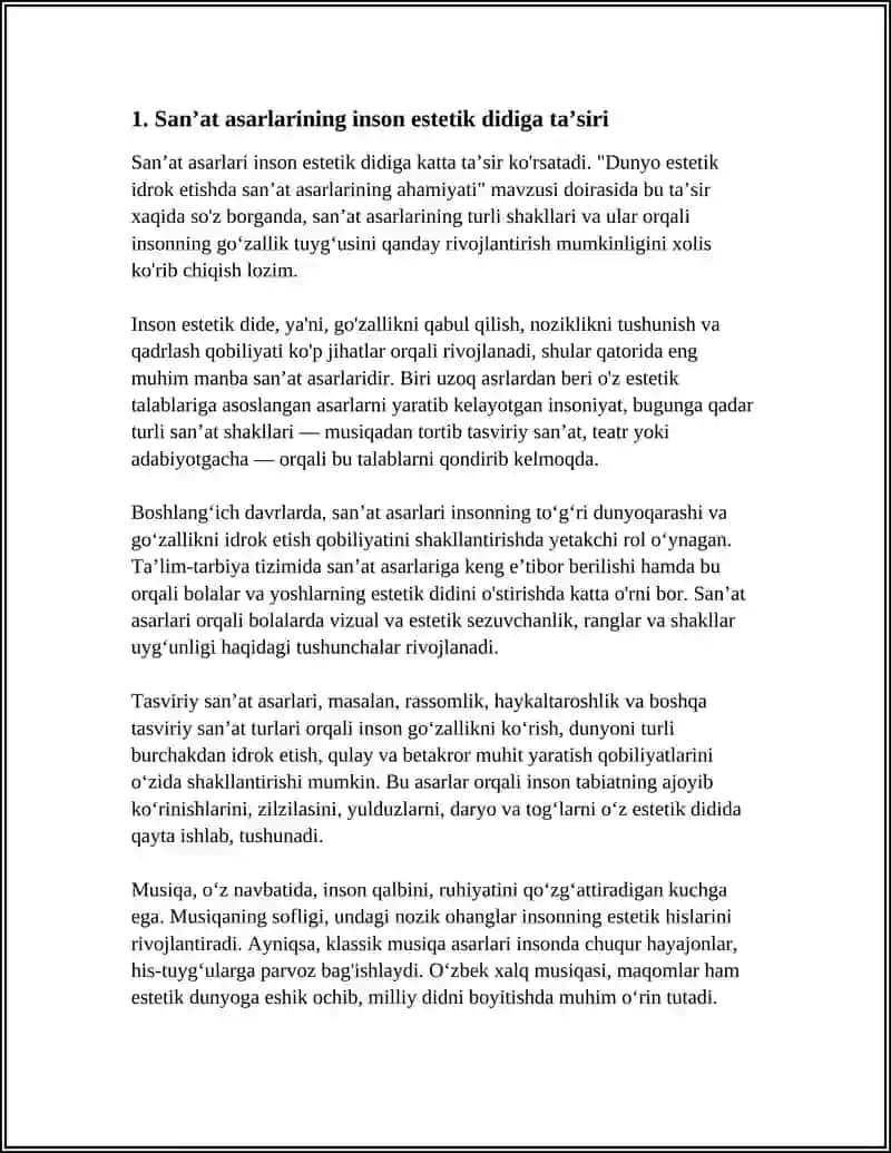DUNYONI ESTETIK IDROK ETISHDA SANʼAT ASARLARINING AHAMIYATI 3