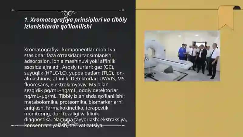 Xromatografiyaning tibbiy izlanishlardagi imkoniyatlari 3