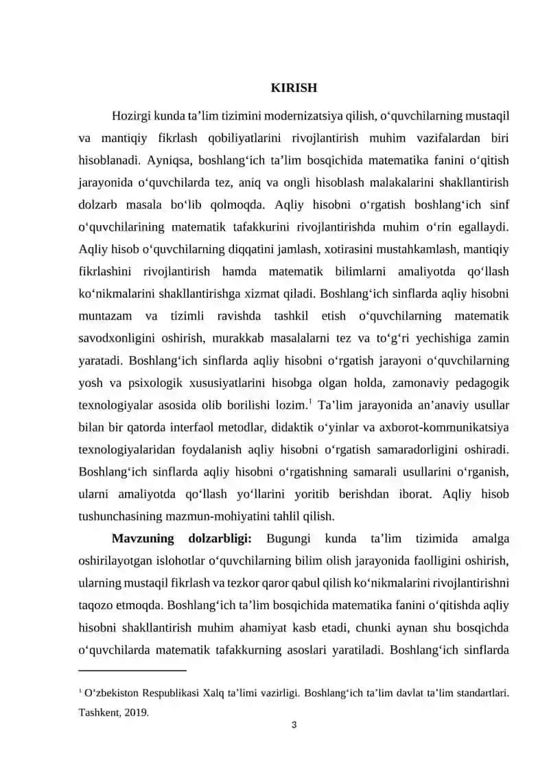 Boshlangʻich sinflarda aqliy hisobni oʻrgatish usullari 3