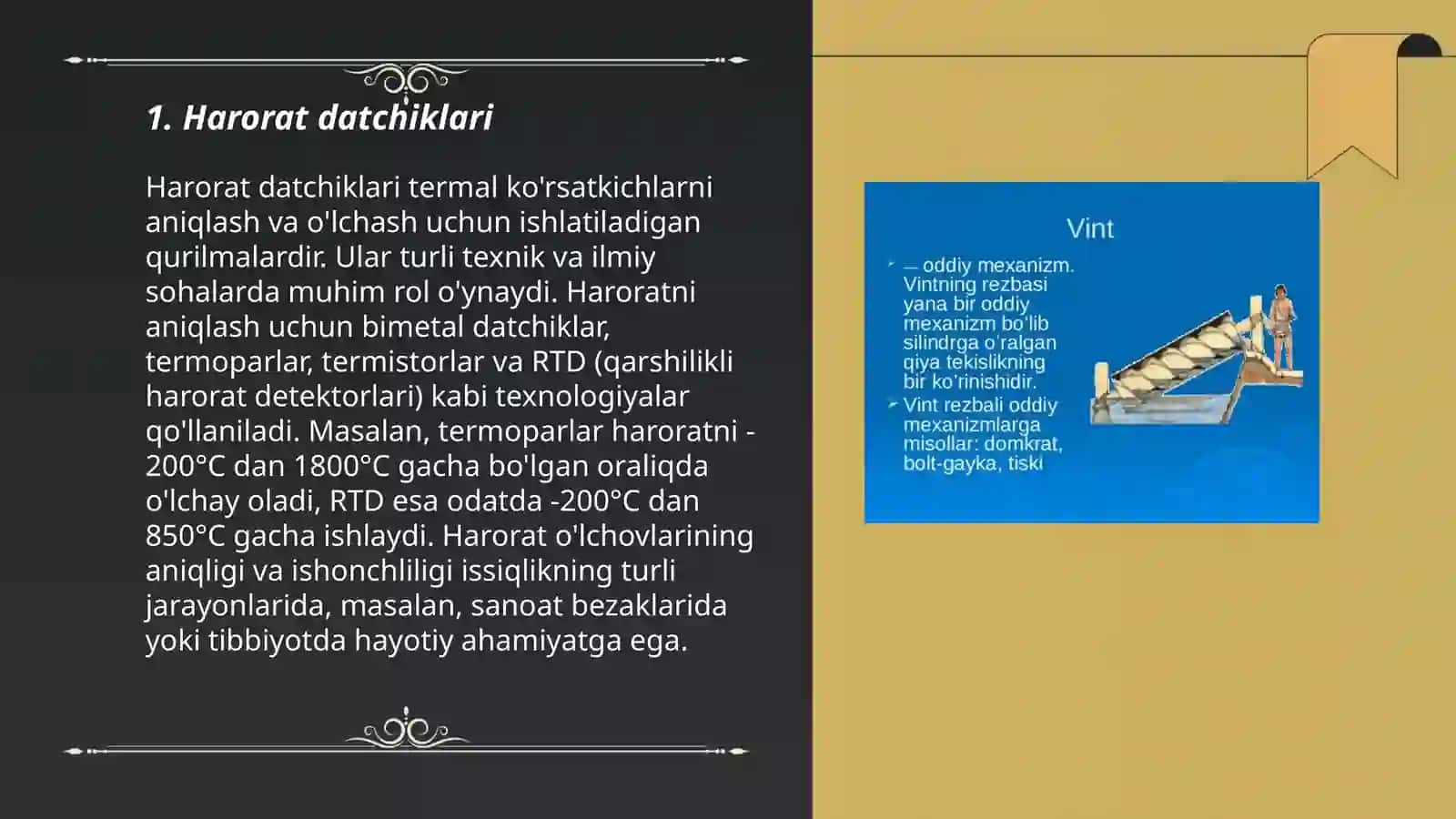 Bogʻlanish vositalari datchiklar va bajaruvchi mexanizmlar 3