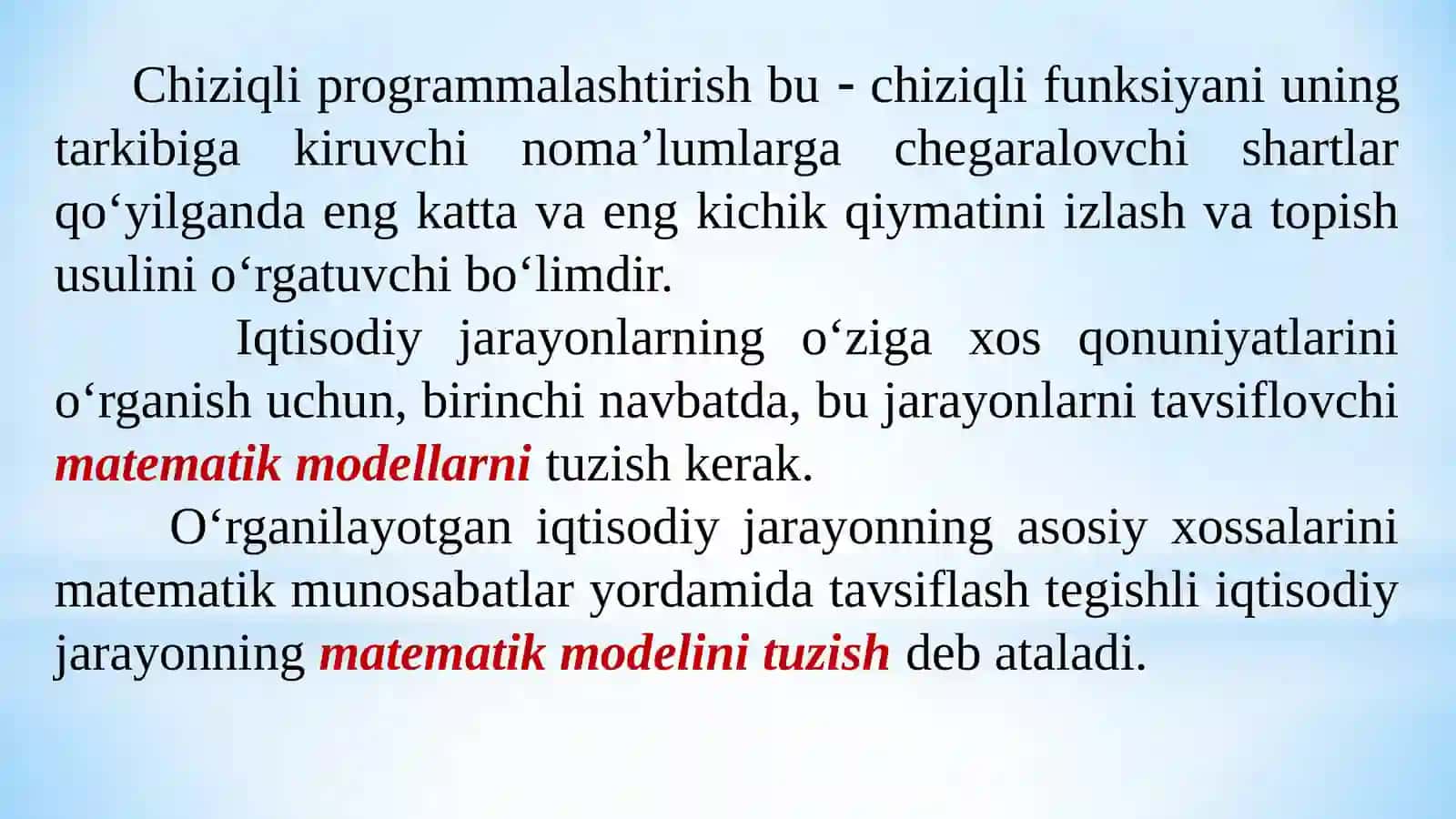 Chiziqli programmalashtirish masalasi 3