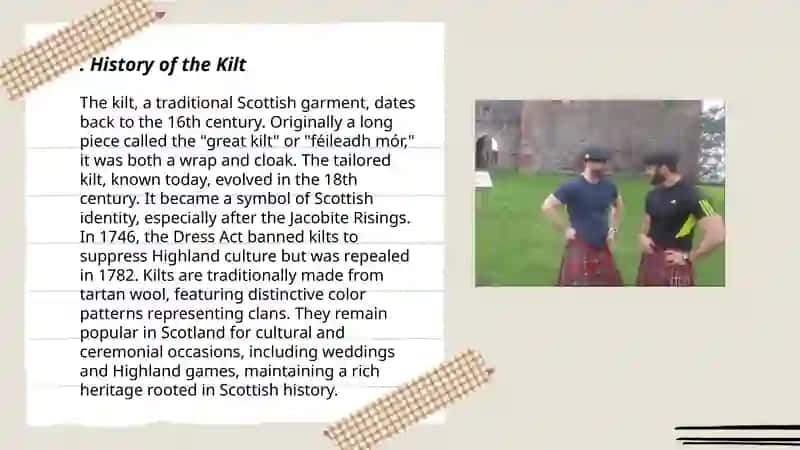 Scottish national clothes kilt 3
