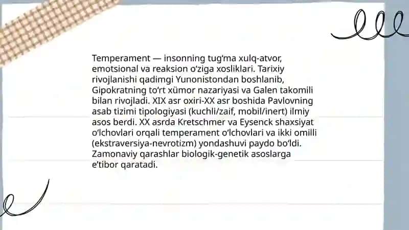 Temperament va uning nazariyalari 3