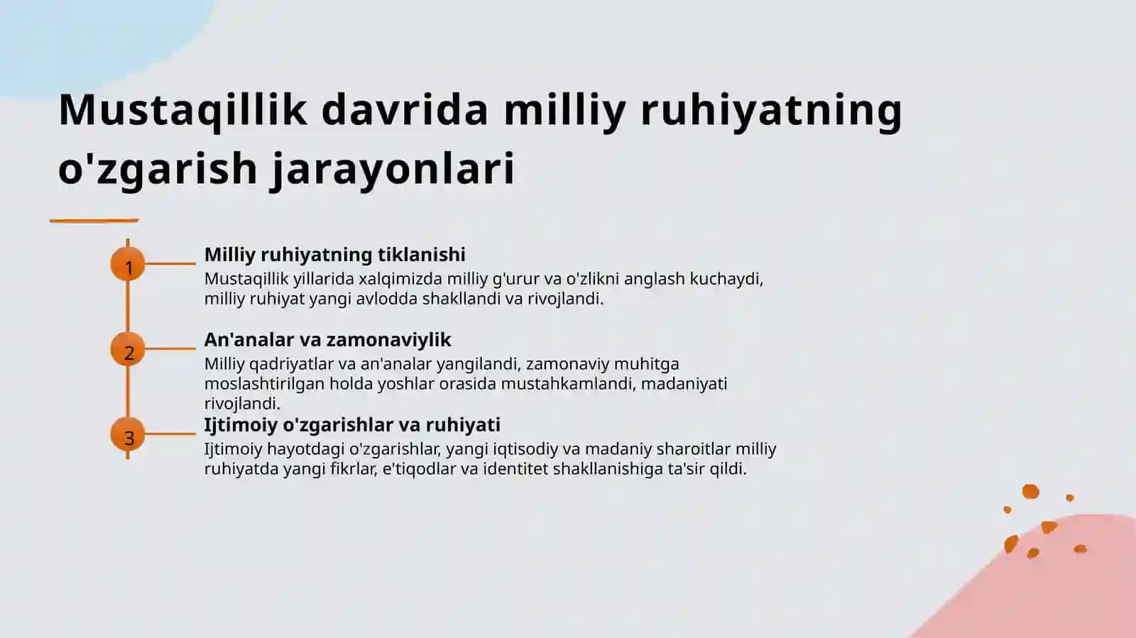 MUSTAQILLIK YILLARIDA O'ZBEKISTONDAGI MA'NAVIY VA MADANIY TARAQGIYOT 3