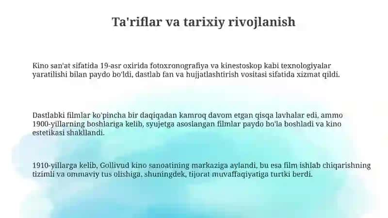 Kino san'at yoki industriya sifatida 3