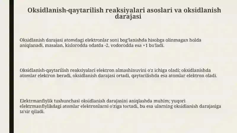 Oksidlanish-qaytarilishrealsiyalari 3