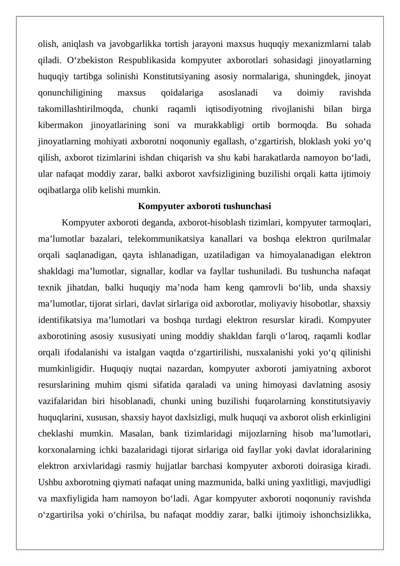 Kompyuter axborotlari sohasidagi jinoyatlar huquqiy tahlili 3