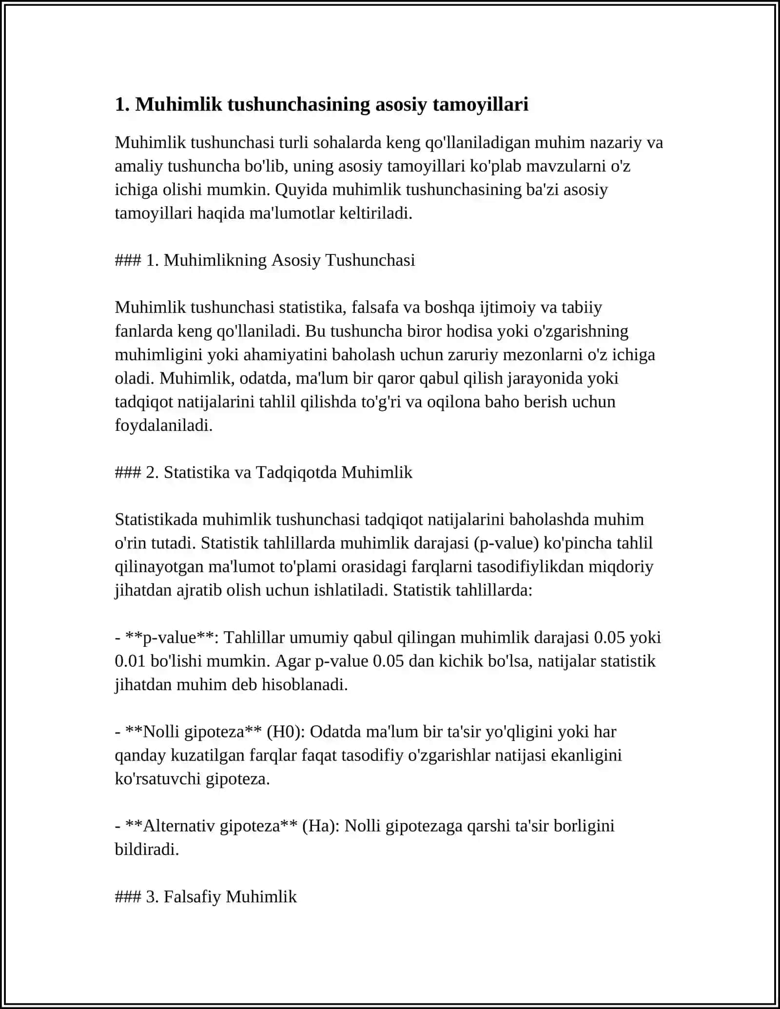 AUDITORLIK TEKSHIRUVLARIDA MUHUMLILIK TUSHUNCHASI, UNI ANIQLASH VA UNDAN FOYDALANISH 3