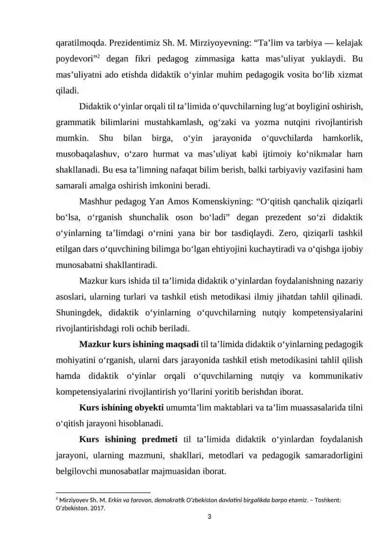 Til ta’limida didaktik o‘yinlar tashkil etish metodikasi 3