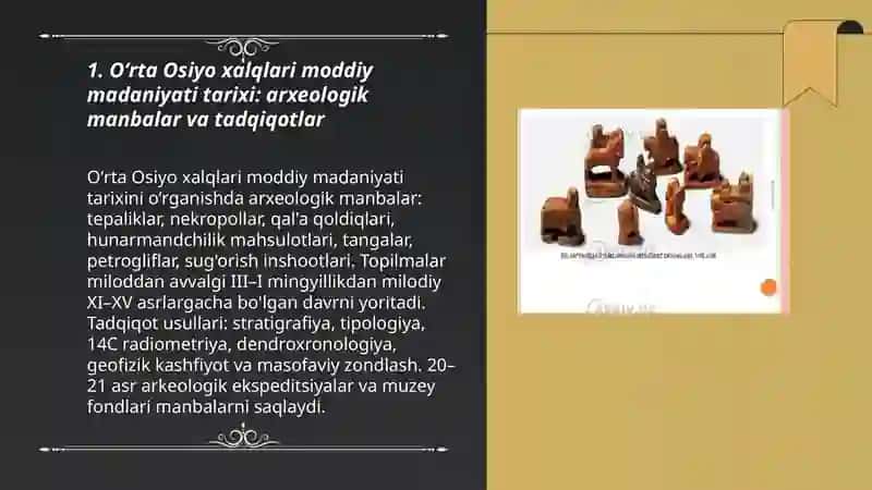 Oʻrta Osiyo xalqlari moddiy madaniyati tarixi 3