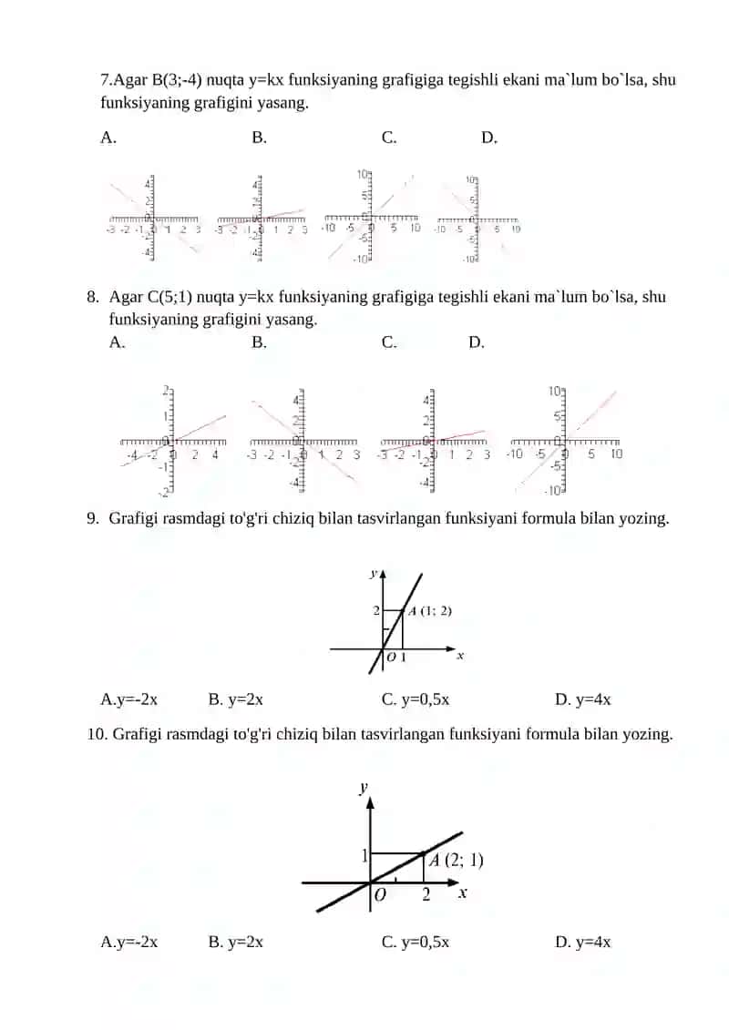 8-sinf matematika (PISSA test) 3