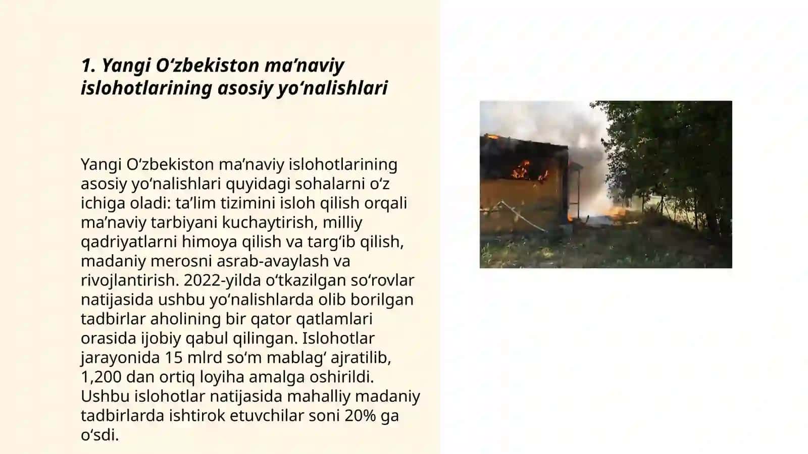 Yangi Oʻzbekistonda amalga oshirilayotgan maʼnaviy islohotlar 3
