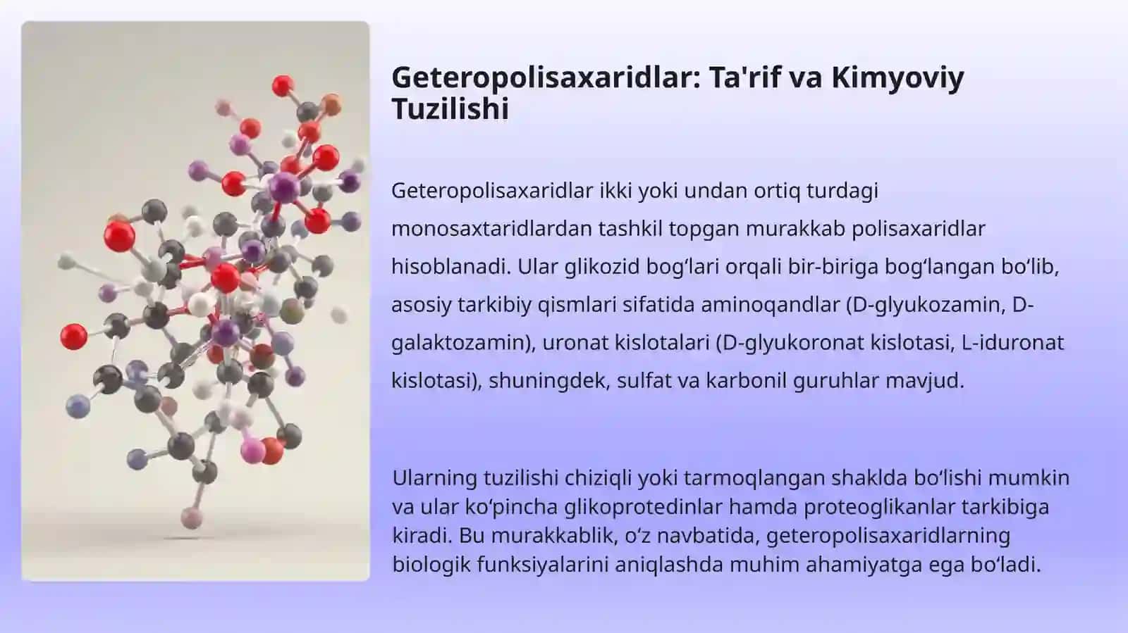 Geteropolisaxaridlarning Ontogenez va Kasalliklarda O'zgarishi 3