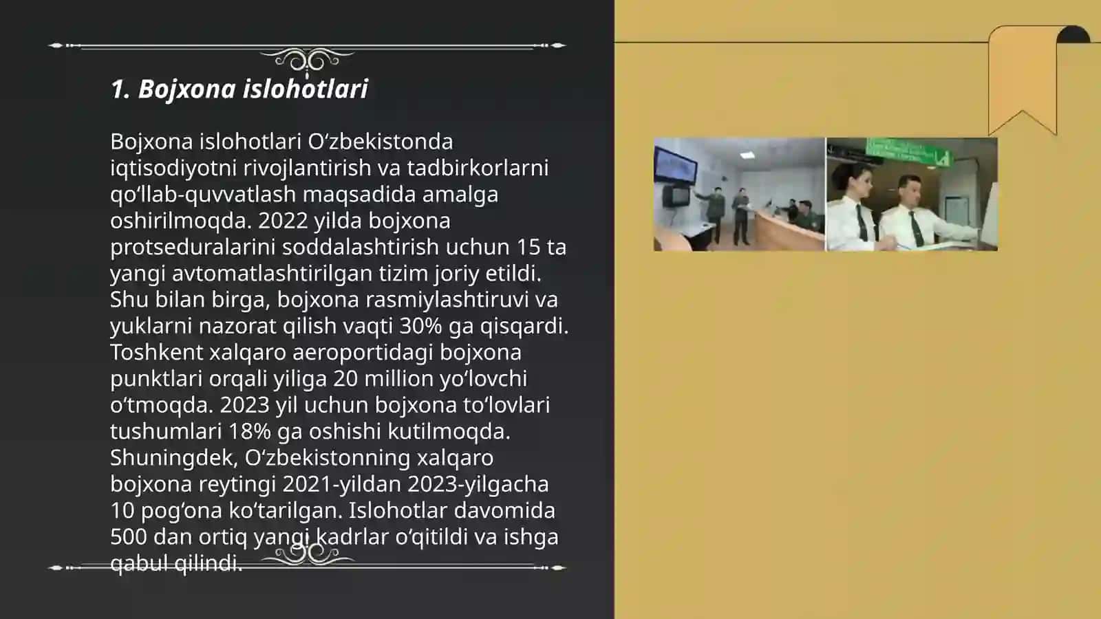 O'zbekistonda olib borilayotgan bojxona siyosati 3