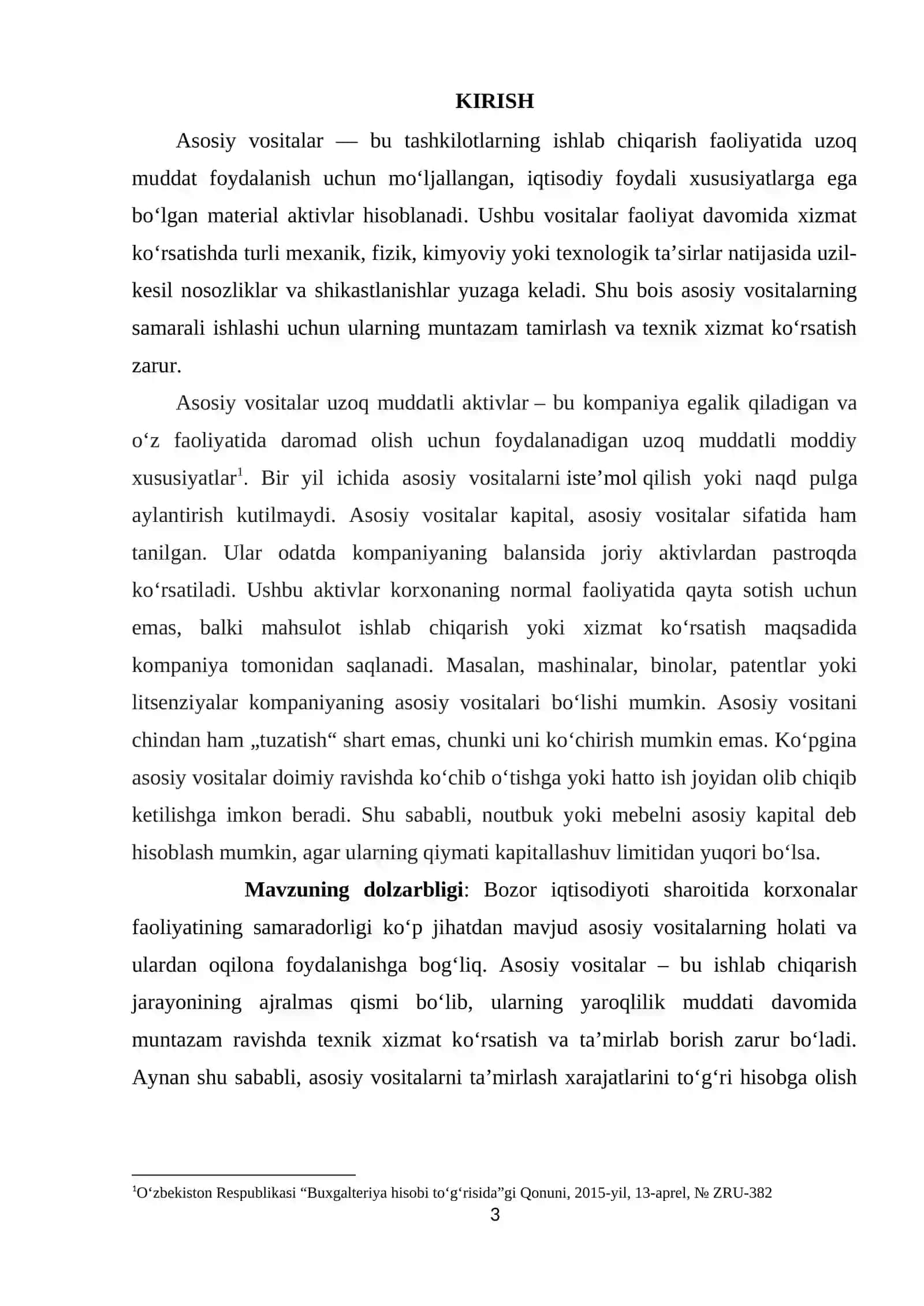 Asosiy vositalarni tamirlash hisobi 3