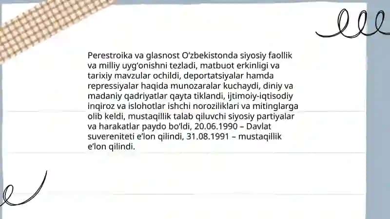 Mustaqillikka Erishish Arafasida Oʻzbekistondagi Ijtimoiy-Siyosiy Jarayonlar 3