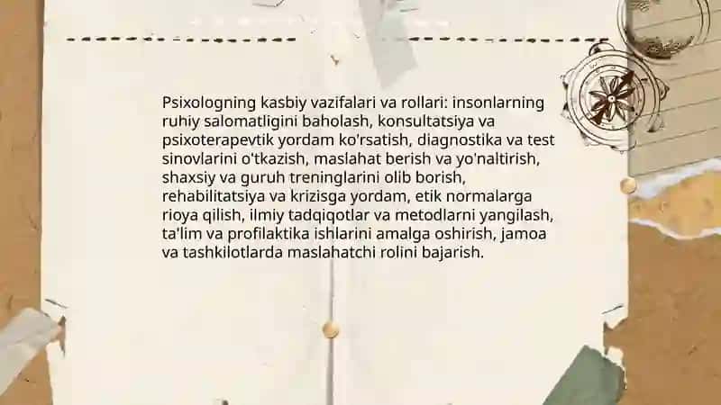 Psixolog kasbiy faoliyati va psixologiya metodlari 3