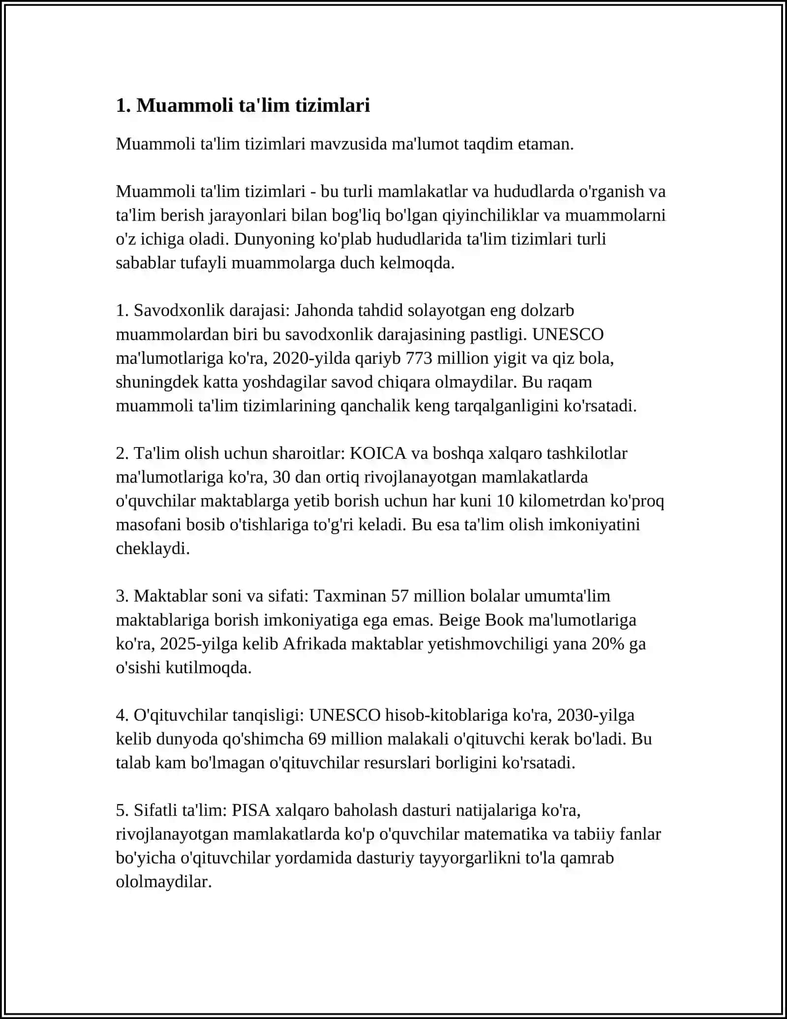 MUAMMOLI VA KREATIV YONDASHUV ASOSIDA ÓQUVCHILARNI IJODIY KOMPETENSIYALARNI SHAKLLANTIRISH 3