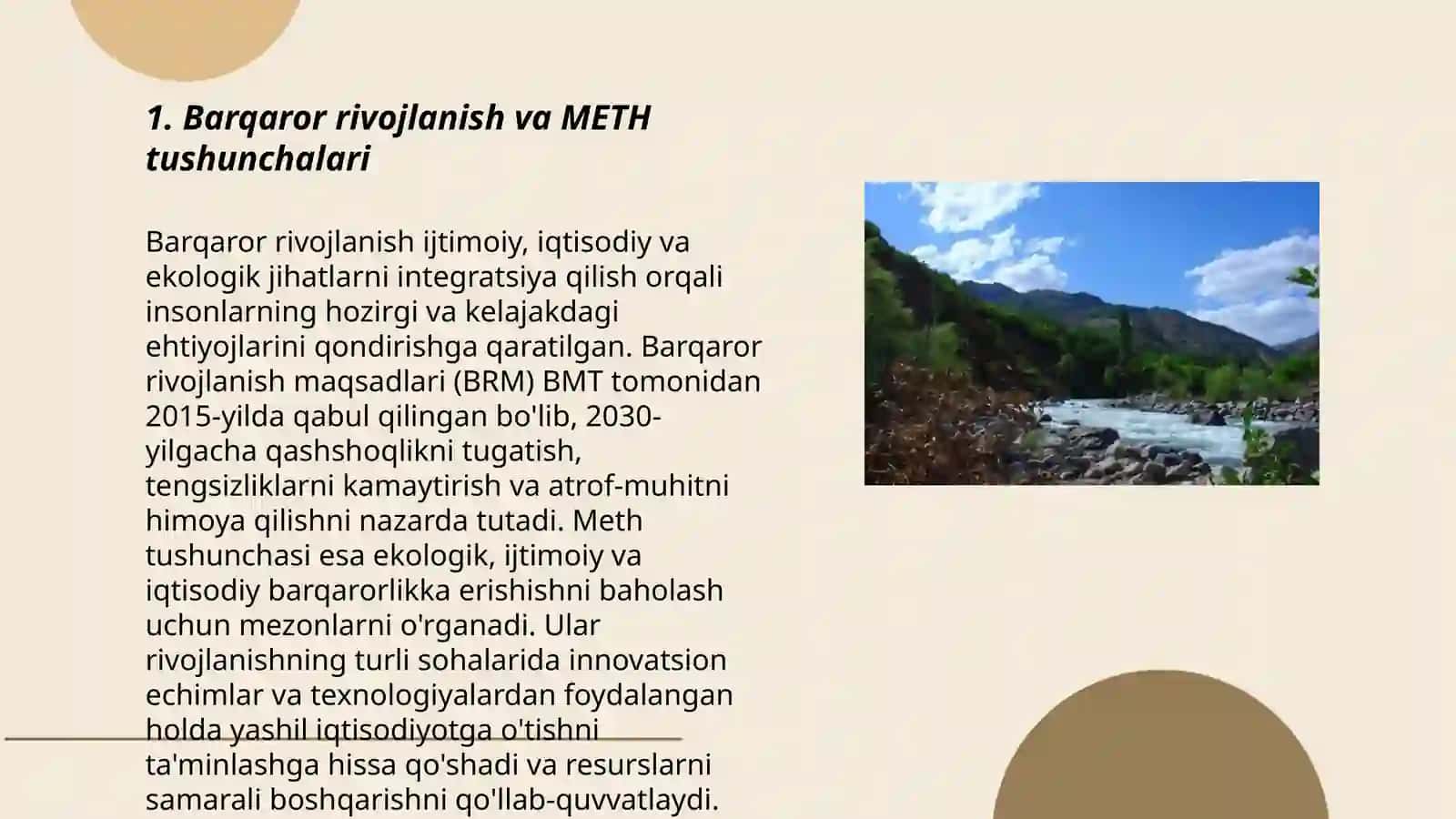 Barqaror rivojlanish konsepsyasida belgilangan vazifalarni amalga oshirishda METHlarning orni va axamyati 3