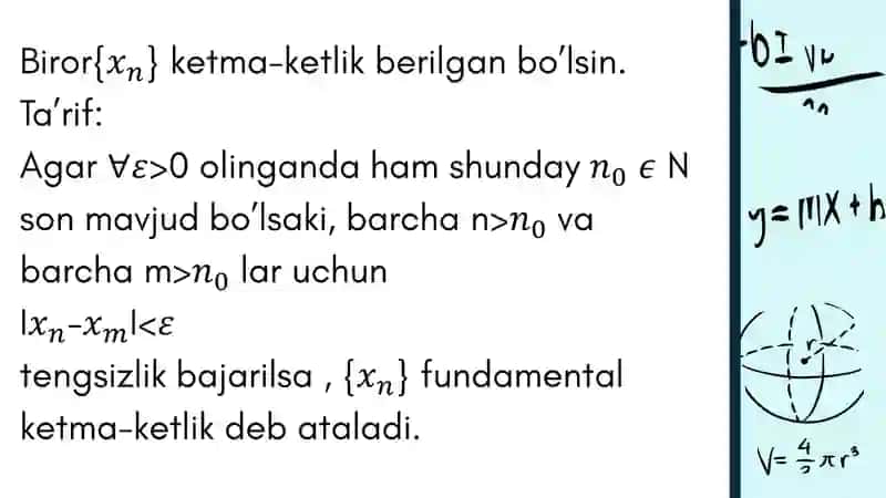 Matematik analiz - Koshi teoremasi 3