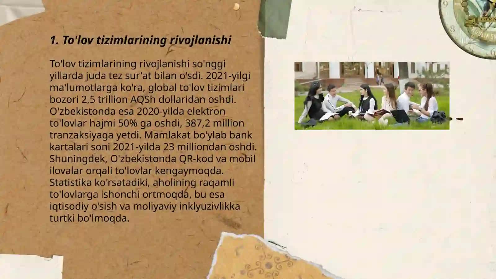 Zamonaviy toʼlov tizimlari 3