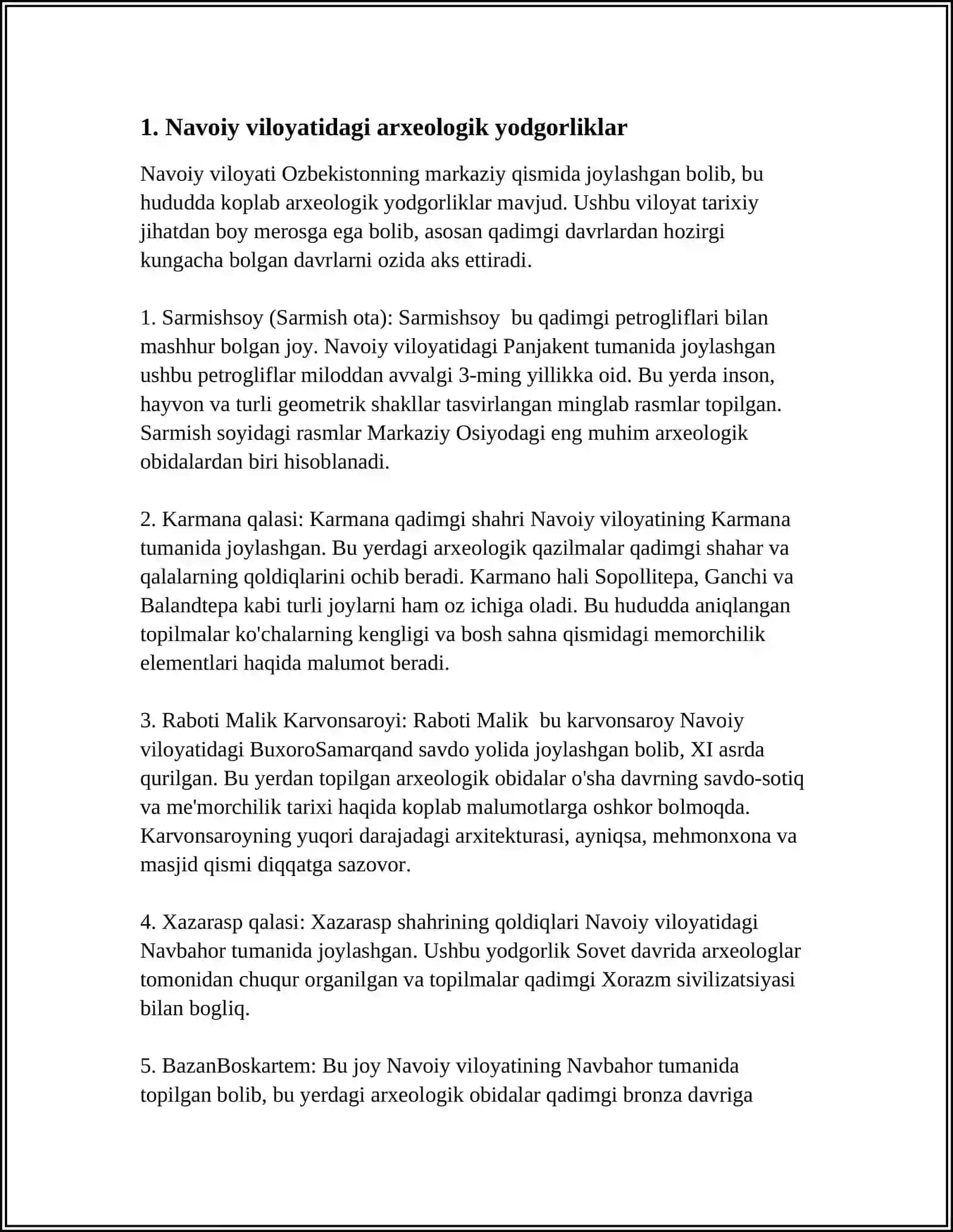 NAVOIY VILOYATIDAGI ARXEOLOGIK QAZISHMALAR 3