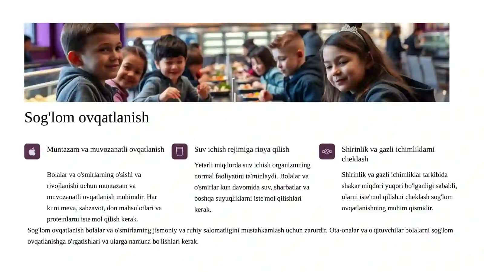Tashkillashtirilgan bolalar jamoalarida gigiyena va sog'lom turmush tarzi 3
