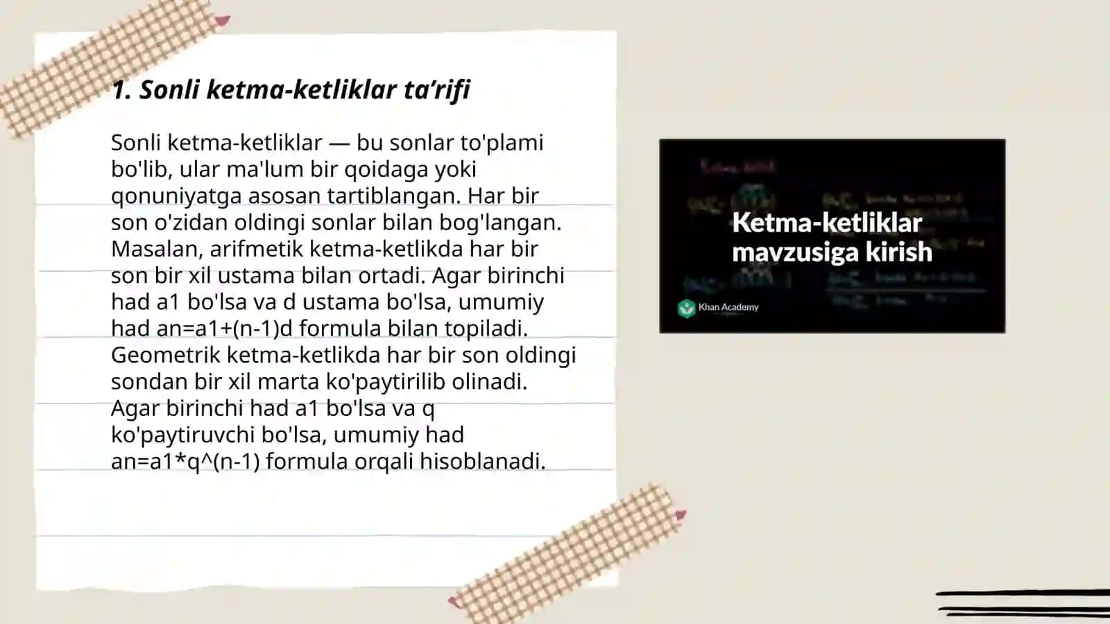 Sonli ketma-ketliklar 3