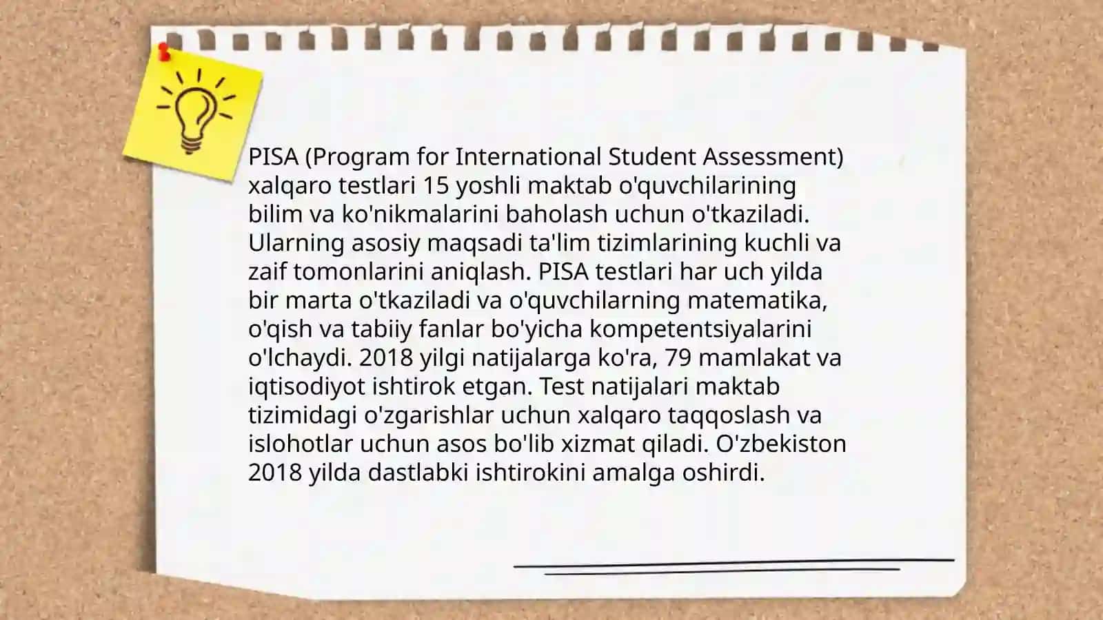 PISA haqida ma'lumotlar 3