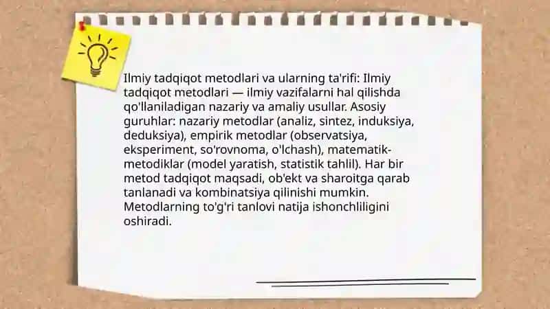 Ilmiy tadqiqot metodi va uning guruhlanishi 3