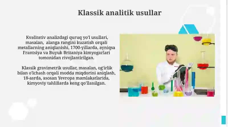 Analitik kimyo fani va uning rivojlanish tarixi 3