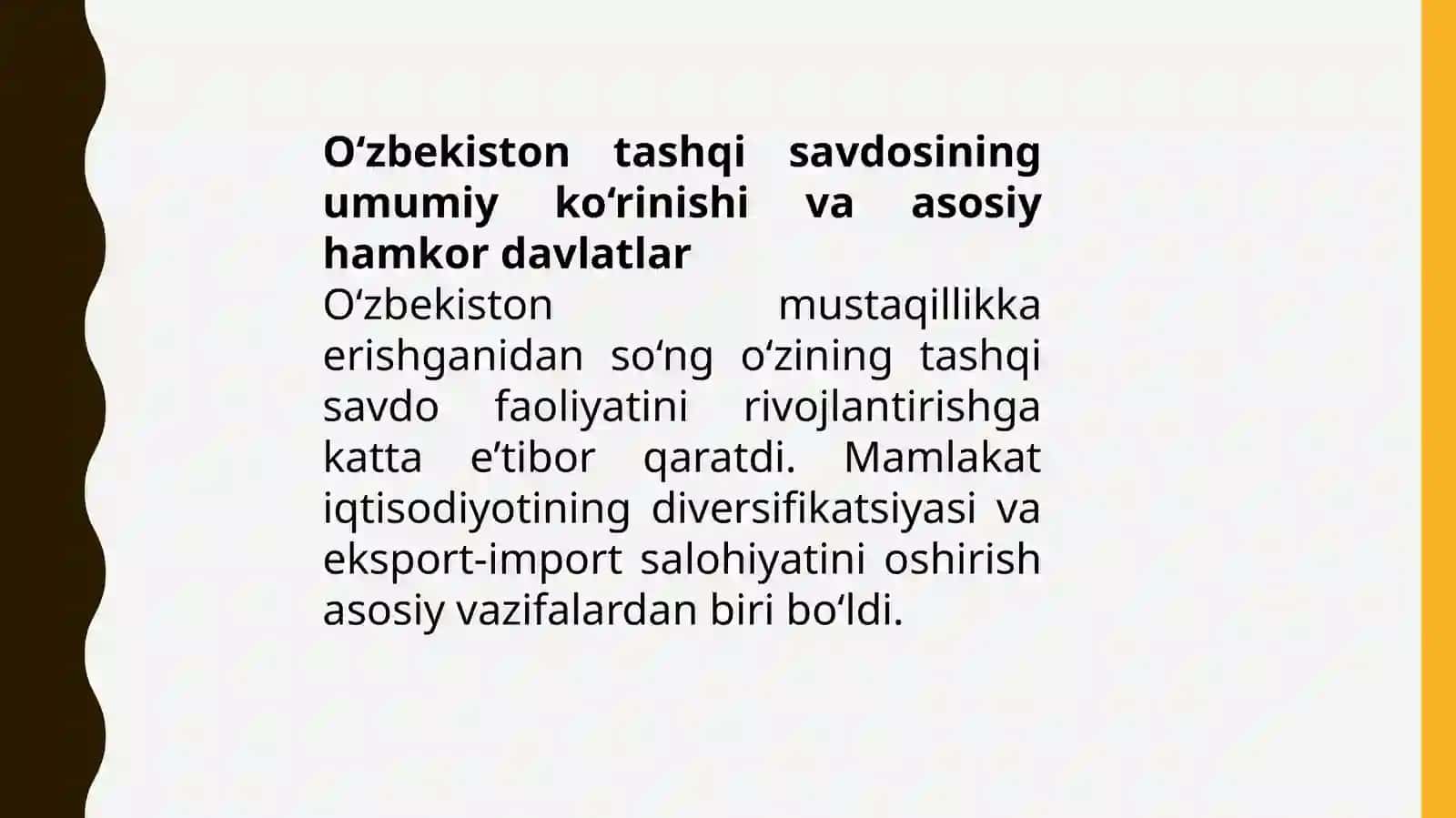 O’zbekistonning tashqisavdo faoliyati 3