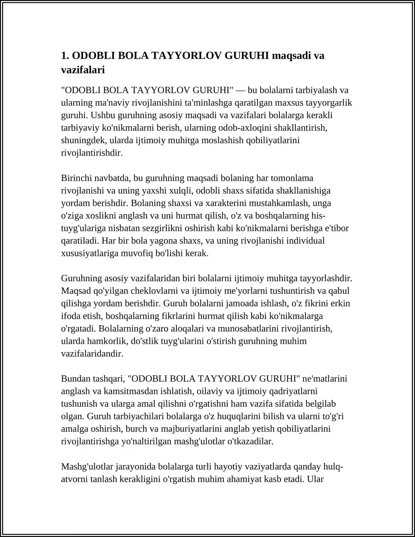 ODOBLI BOLA TAYYORLOV GURUHI 3
