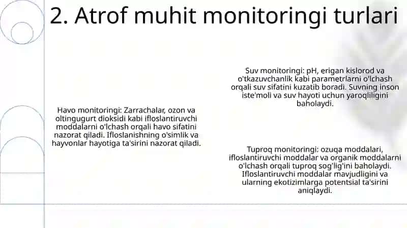 Ekologik Monitoring Va Uning Ahamiyati 3