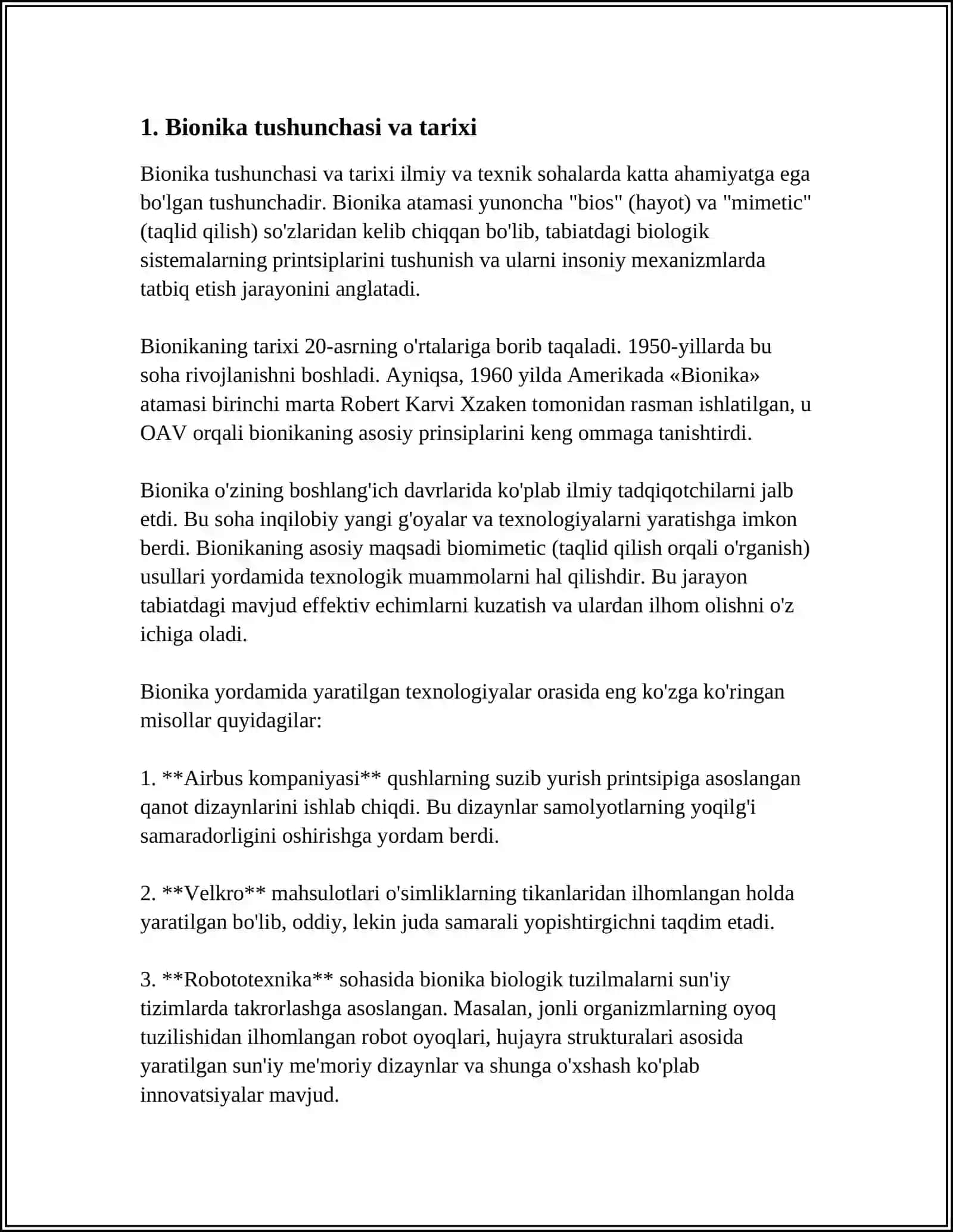 BIONIKA VA UNING TIBBIYOTDAGI AHAMIYATI 3