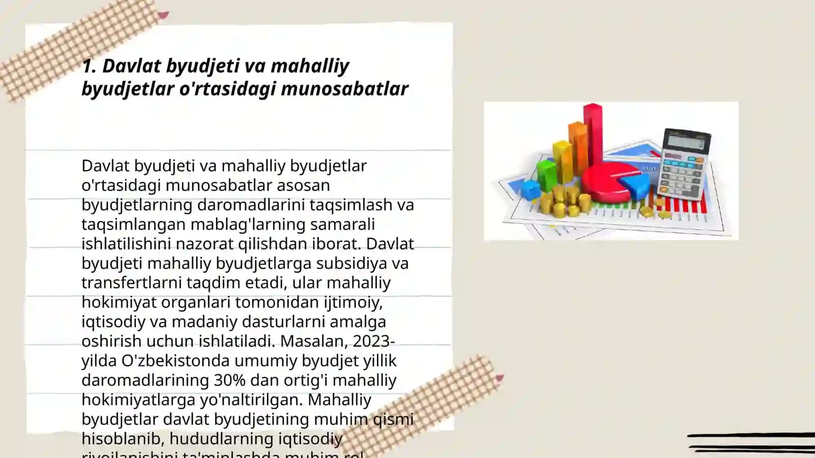 Davlat budjetining mamlakat moliya tizmining boshqa bo’g’inlari bilan o’zaro munosabatlari 3