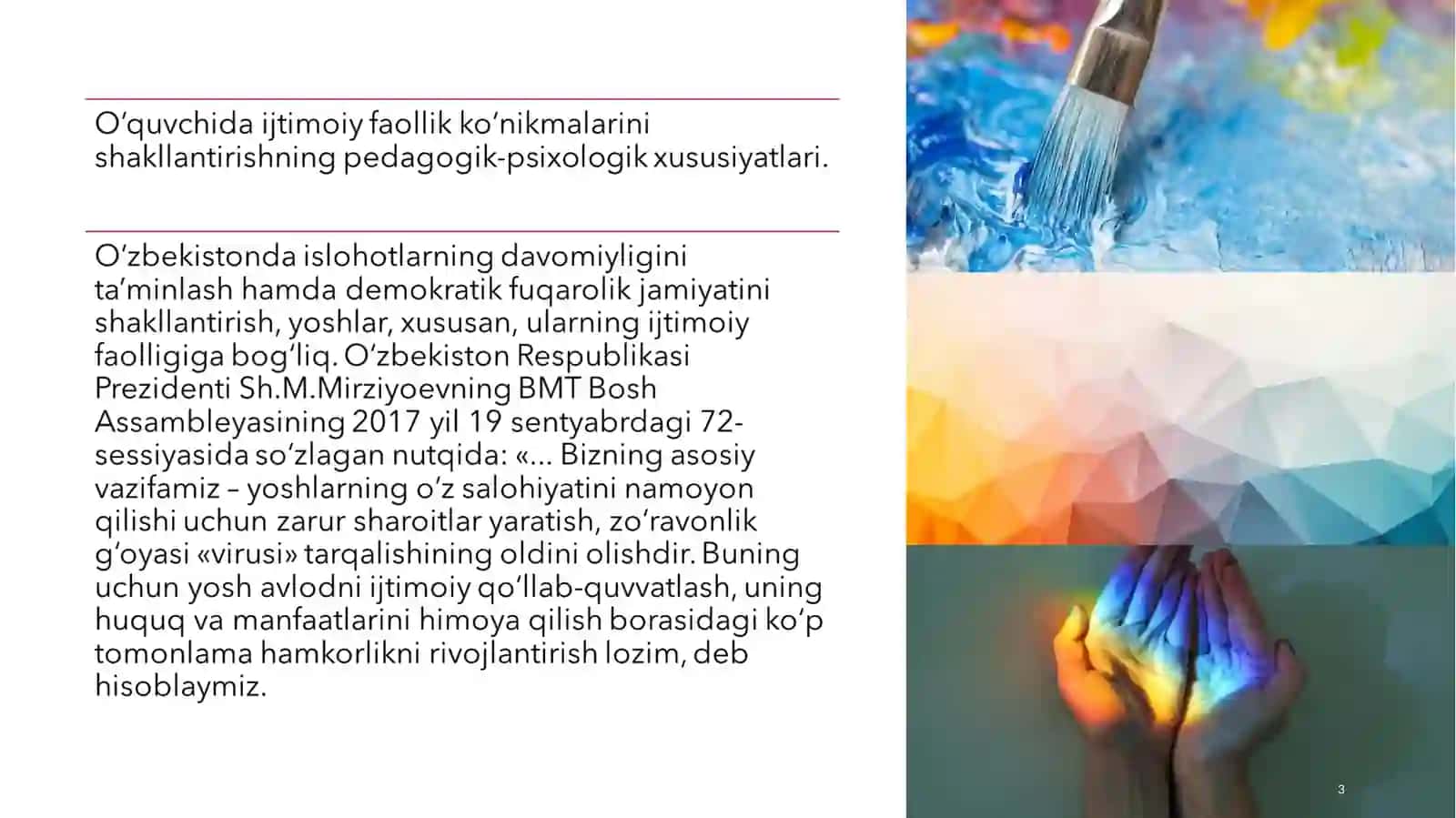 Tarbiya darslarida òquvchini òz ustida ishlash mexanizmi 3