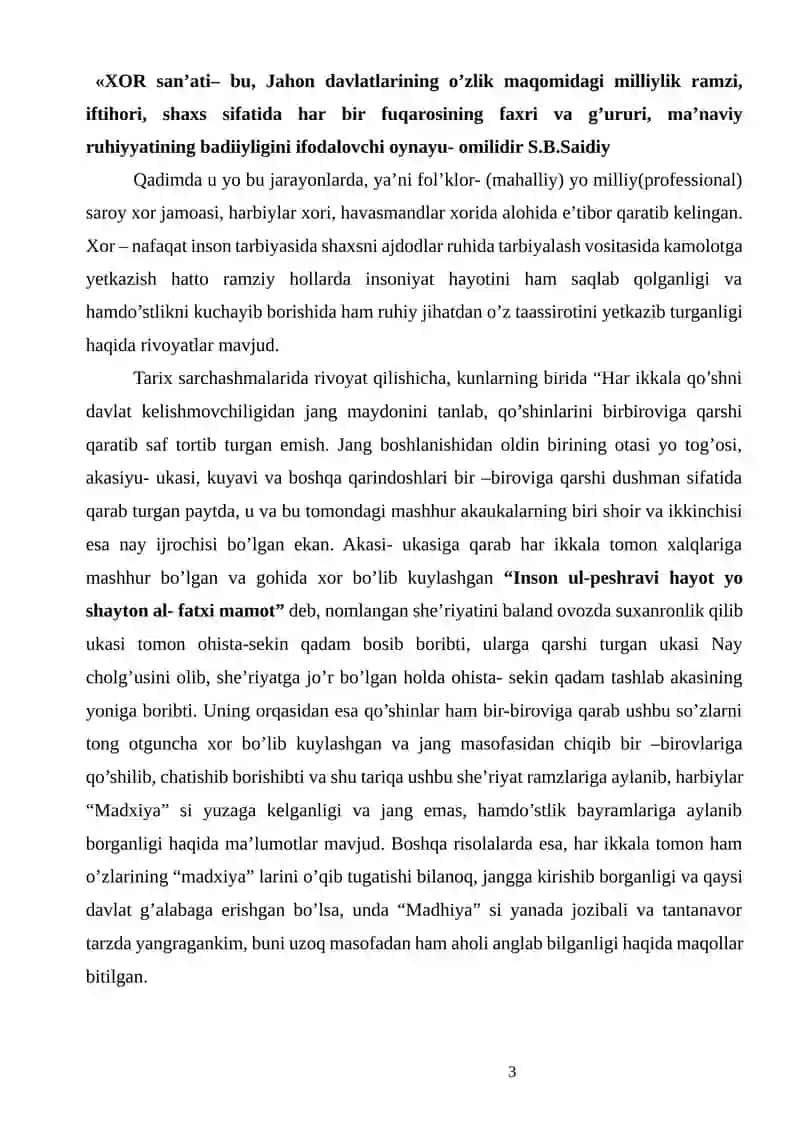 O’ZBEKISTONDA XOR MADANIYATINING SHAKLLANISHI VA RIVOJLANISHI 3