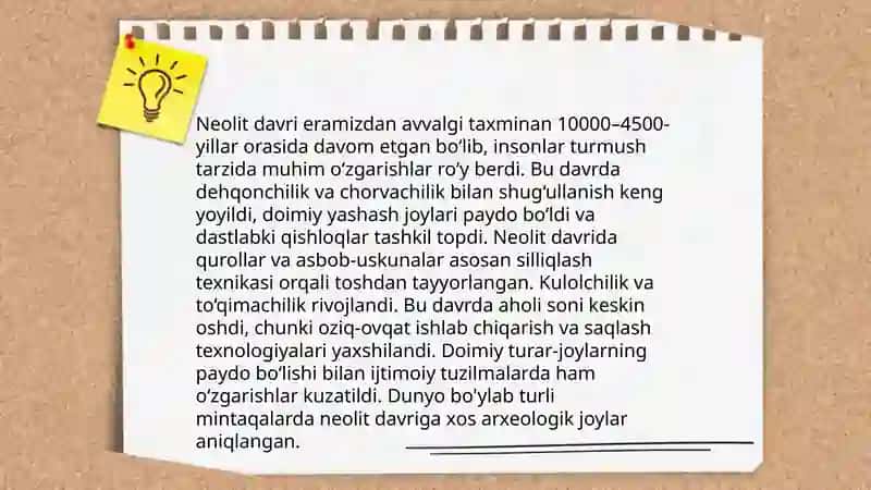 Neolit davri tavsifi 3